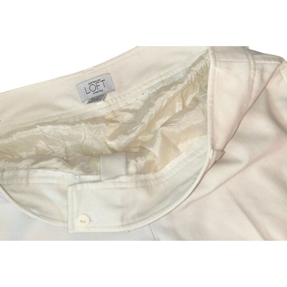 Ann Taylor LOFT Straight Leg Dress Pants in White Size 10 - Picture 5 of 5